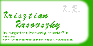 krisztian rasovszky business card